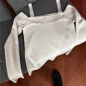 Elie Tahari Cream Ribbed Sweater